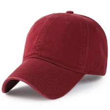 M/XL/XXL Washed-Cotton Running Dad Cap Oversize Plain Unstructured Baseball Hat