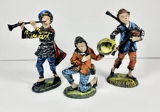 VTG MONTECATINI HERALD PEASANT BOYS NATIVITY LARGE FIGURINE HAND PAINTED ITALY