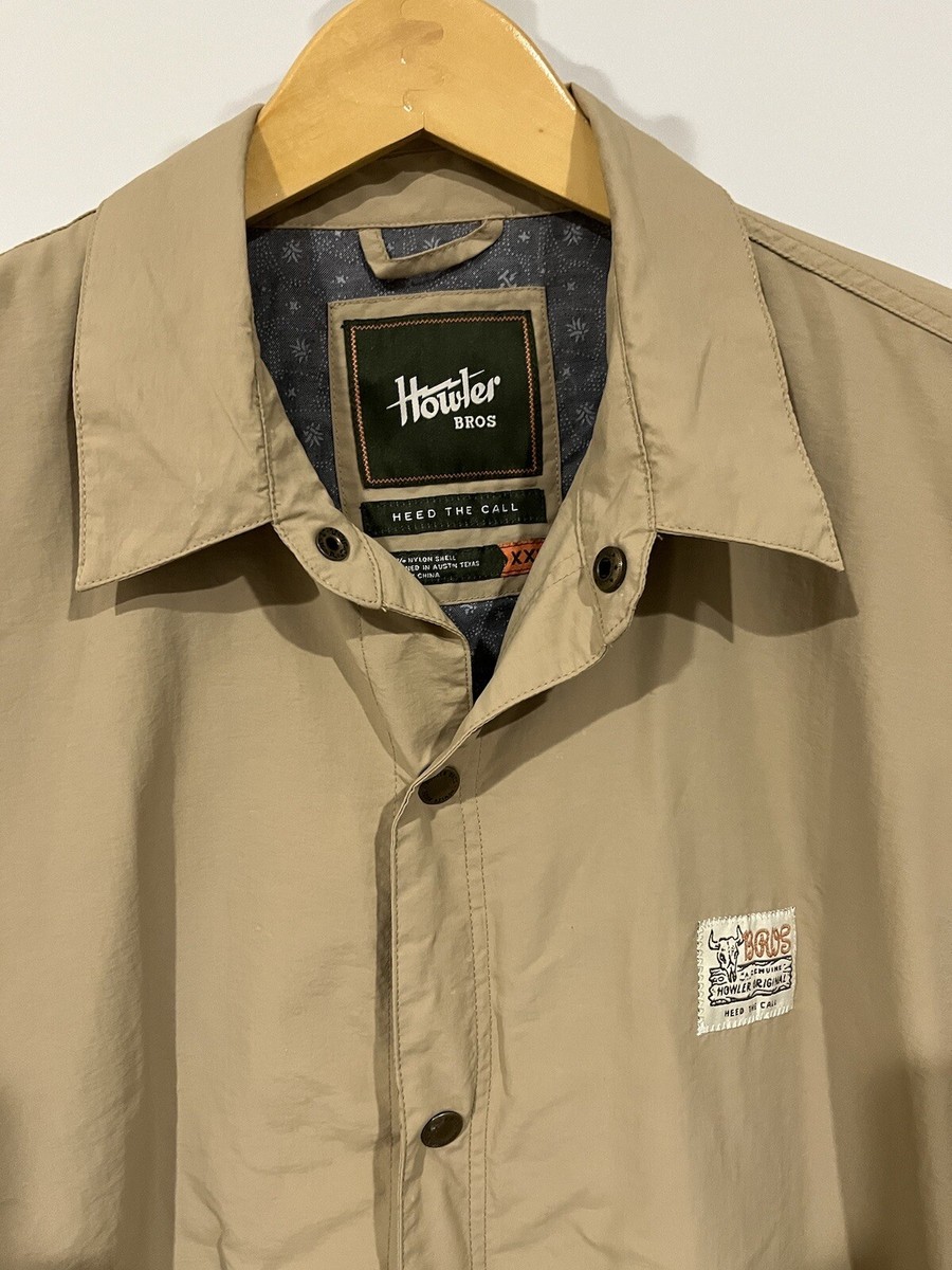 Howler Brothers Men's XXL Roadrunner Shell Snap Button Jacket EUC