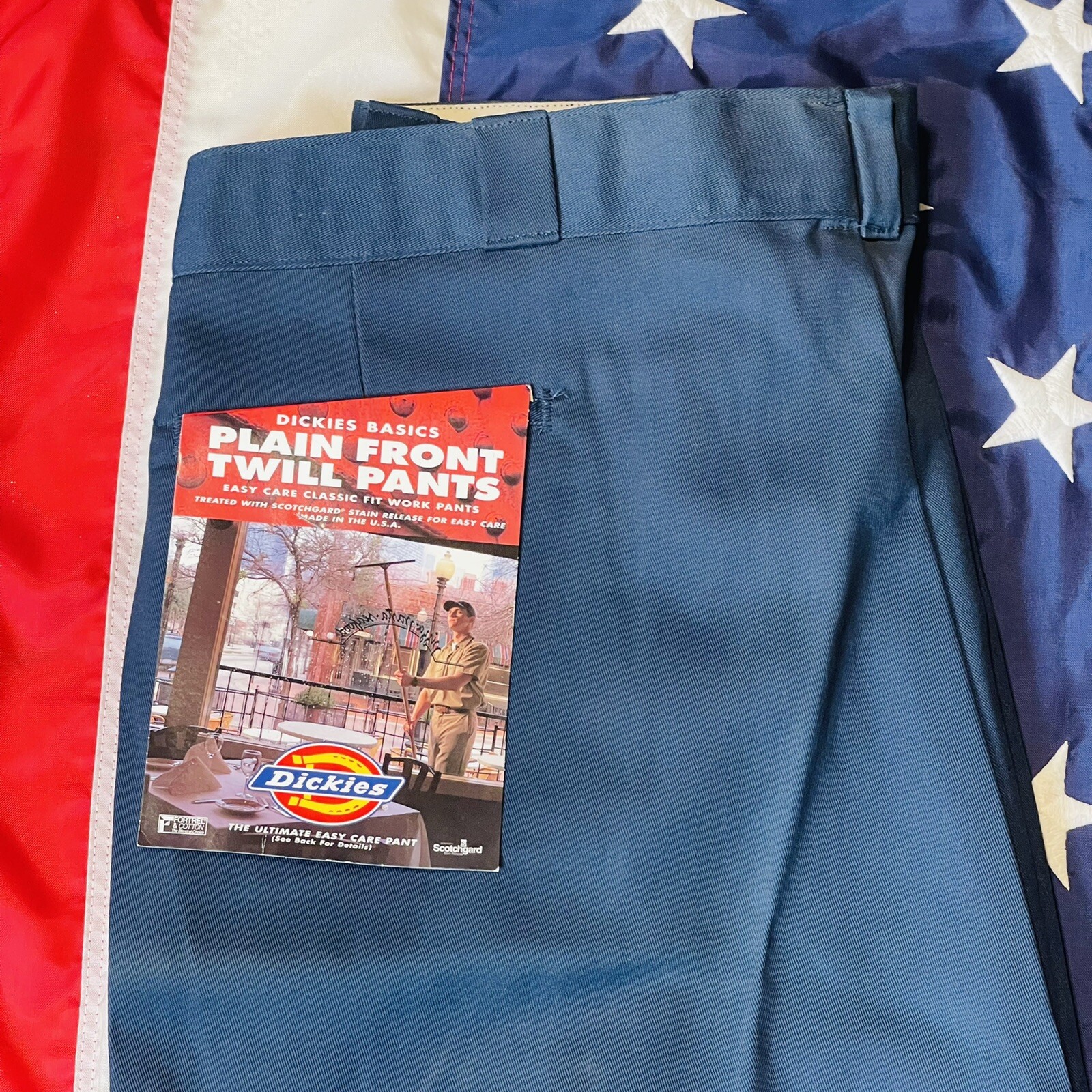 NWT New Vintage Y2K Era Dickies Navy Blue Twill Work Pants Men’s 44x30