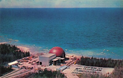 Big Rock Point Nuclear Power Plant Charlevoix Michigan MI Chrome c1950 Postcard