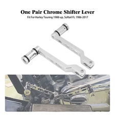 Chrome Shifter Peg w/ Heel Toe Shift Lever For Harley Softail Electra Road Glide
