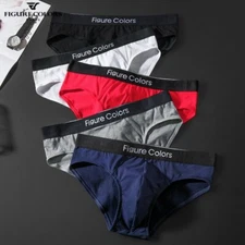 Fashion Men's Cotton Triangle Briefs Low Rise Sexy Gay Cotton Casual Shorts