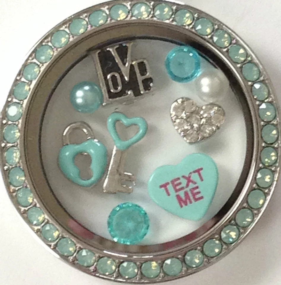 ❤️AUTÉNTICO ORIGAMI BÚHO Ópalo Medallón y Dijes ~ LLAVE DE MI CORAZÓN AMOR MENSAJE DE TEXTO❤️ Foto 3 de 3