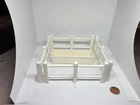 Vintage Fisher Price little people 4 white "wood" farm fence pieces/feed trough
