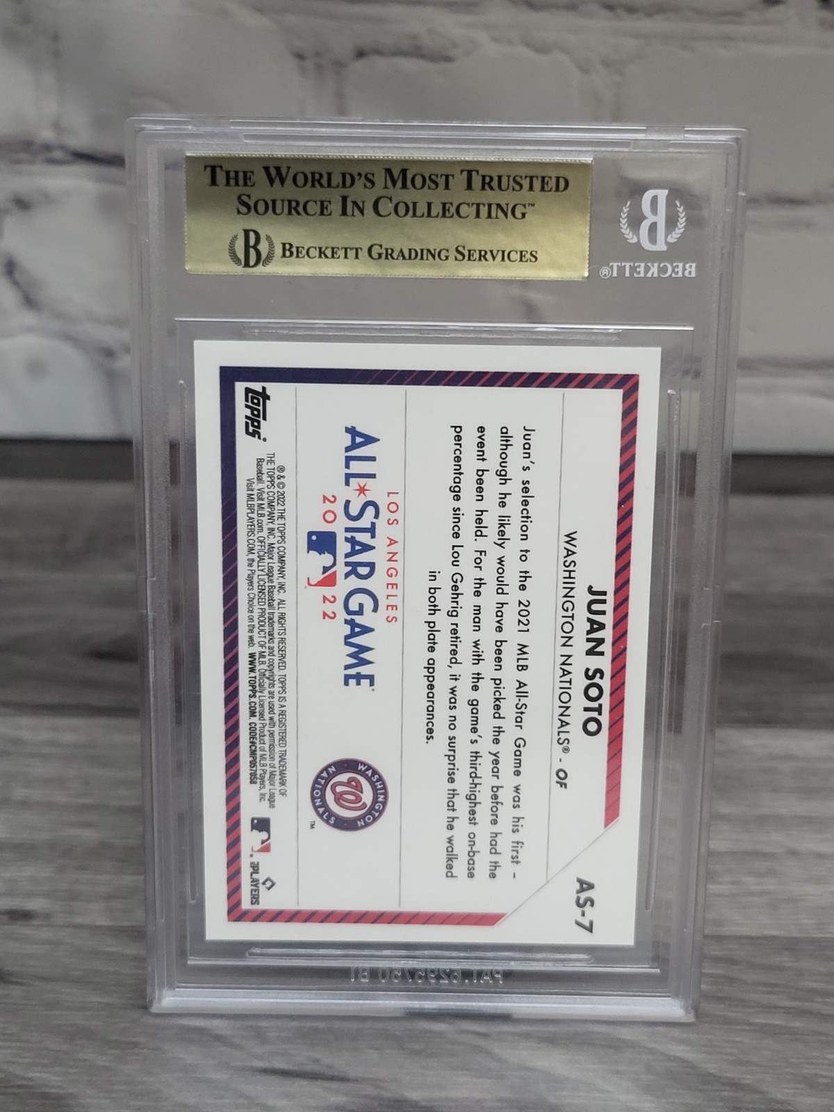 2022 Topps All Star Game FanFest Exclusive Redemption Juan Soto AS-7 ...