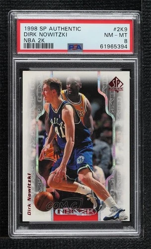 1998-99 SP Authentic NBA 2K Dirk Nowitzki #2K9 PSA 8 Rookie RC HOF