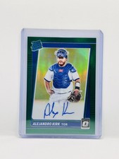 2021 Donruss Optic Green Auto Alejandro Kirk #2/5 RC Rated Rookie Prizm #RRS-AK