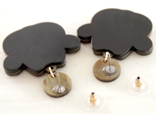 COWBOY HAT JACK-O-LANTERN PUMPKIN LAYERED ACRYLIC DROP DANGLE HALLOWEEN EARRINGS - Picture 18 of 19