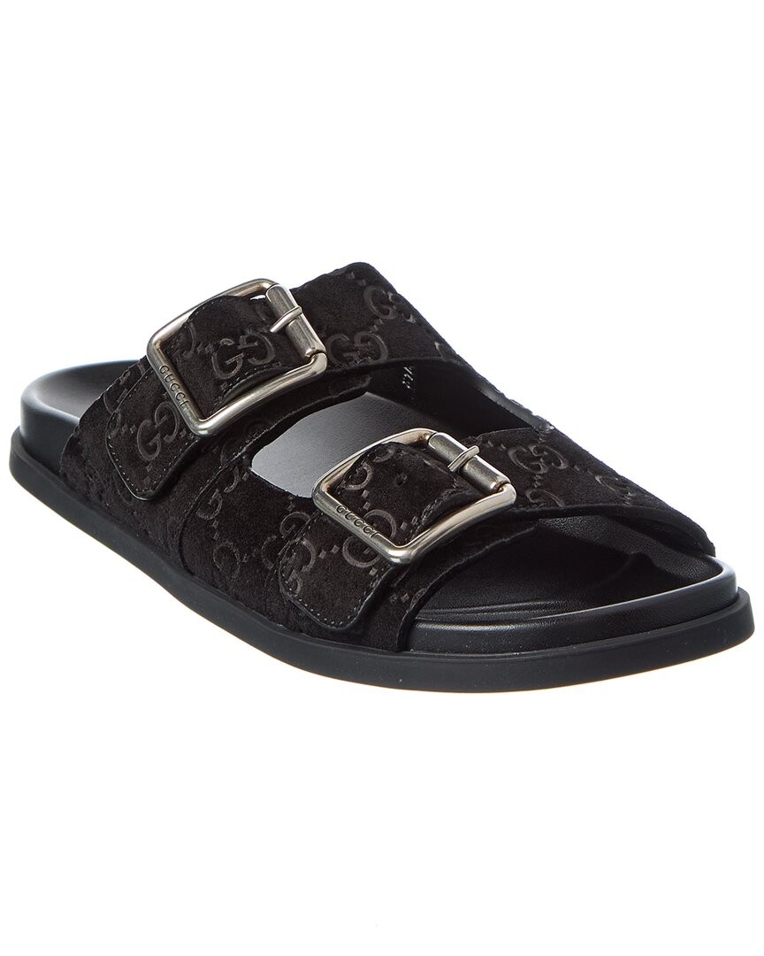 Gucci Gg Suede Slide Mens Black 75 156190₽