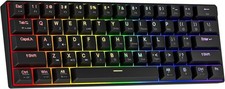 NEWMEN GM610 Wireless Mechanical Keyboard,60% USB C Wired/Bluetooth/2.4Ghz RGB 
