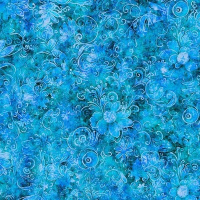 3 Yards 108'' Wide Queen's Garden Quilt Backing Fabric Digital Print #31