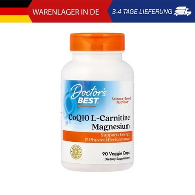 Doctor's Best, CoQ10 L-Carnitin Magnesium, 90 vegetarische Kapseln