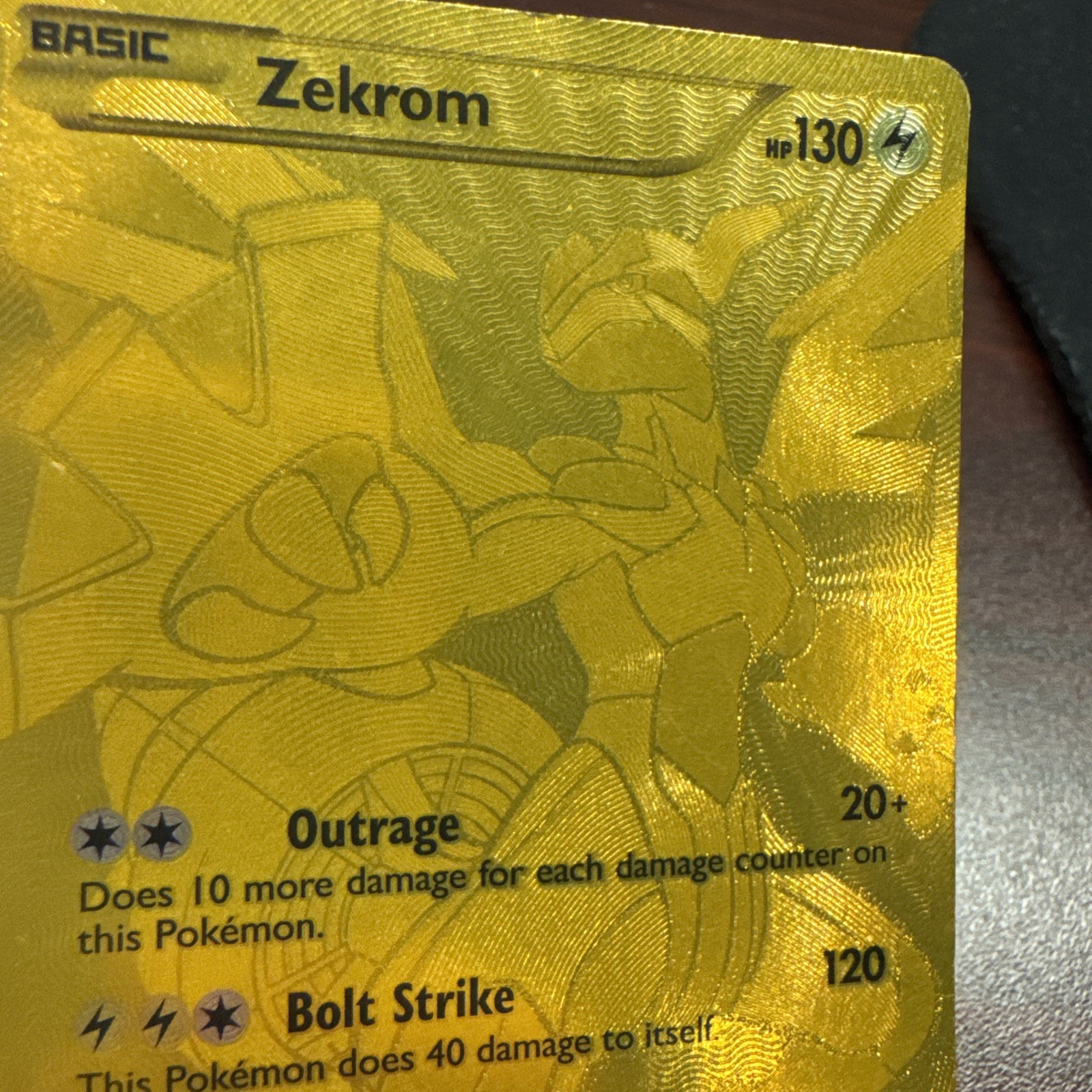 Pokemon Zekrom Gold Secret Rare Full Art Card 115/113 Legendary Treasures Series