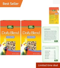 Nutritious Daily Blend for Cockatiels  Lovebirds - 2lb Pack of 2 with Orange