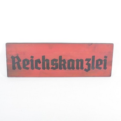 Holzschild Reichskanzlei Retro Deko Hinweisschild WH WK2 Wegweiser Sammler