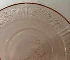 7 1/2" Vintage Depression Glass Cabbage Rose/Sharon Pink Bowl