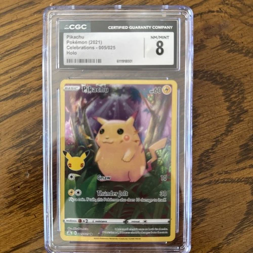 Pokémon Pikachu TCG Celebrations Card 005/025 CGC 8