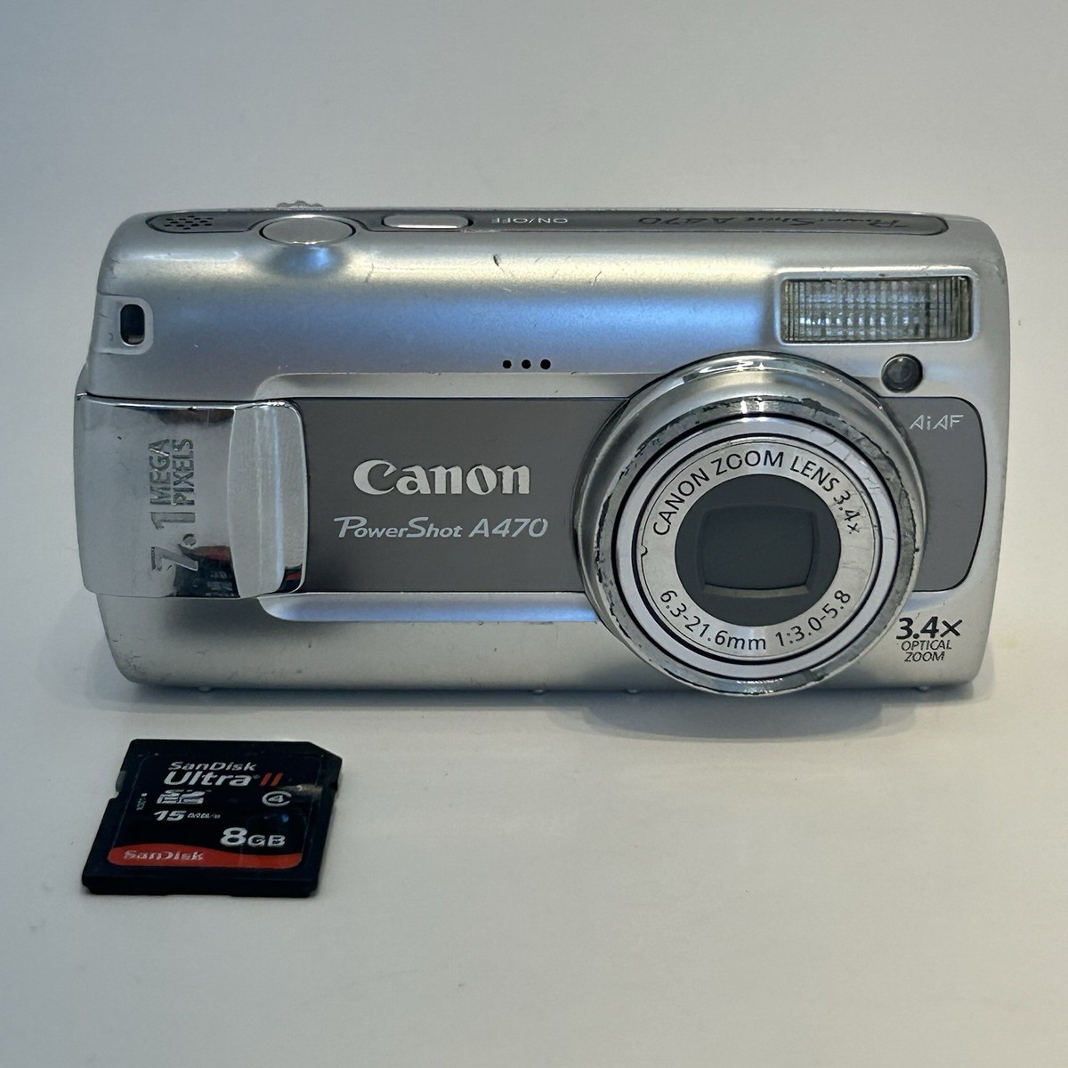 Canon PowerShot A470 7.1MP Digital Camera (Silver Gray