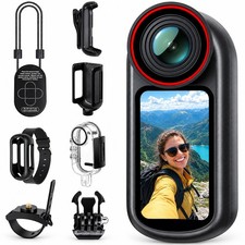 4K Mini Body Camera with 1.5" Screen, WiFi Magnetic Wearable POV