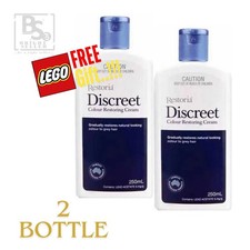 2x Restoria Original Discreet Unisex Hair Color Restoring Cream 250ml FREE Gift