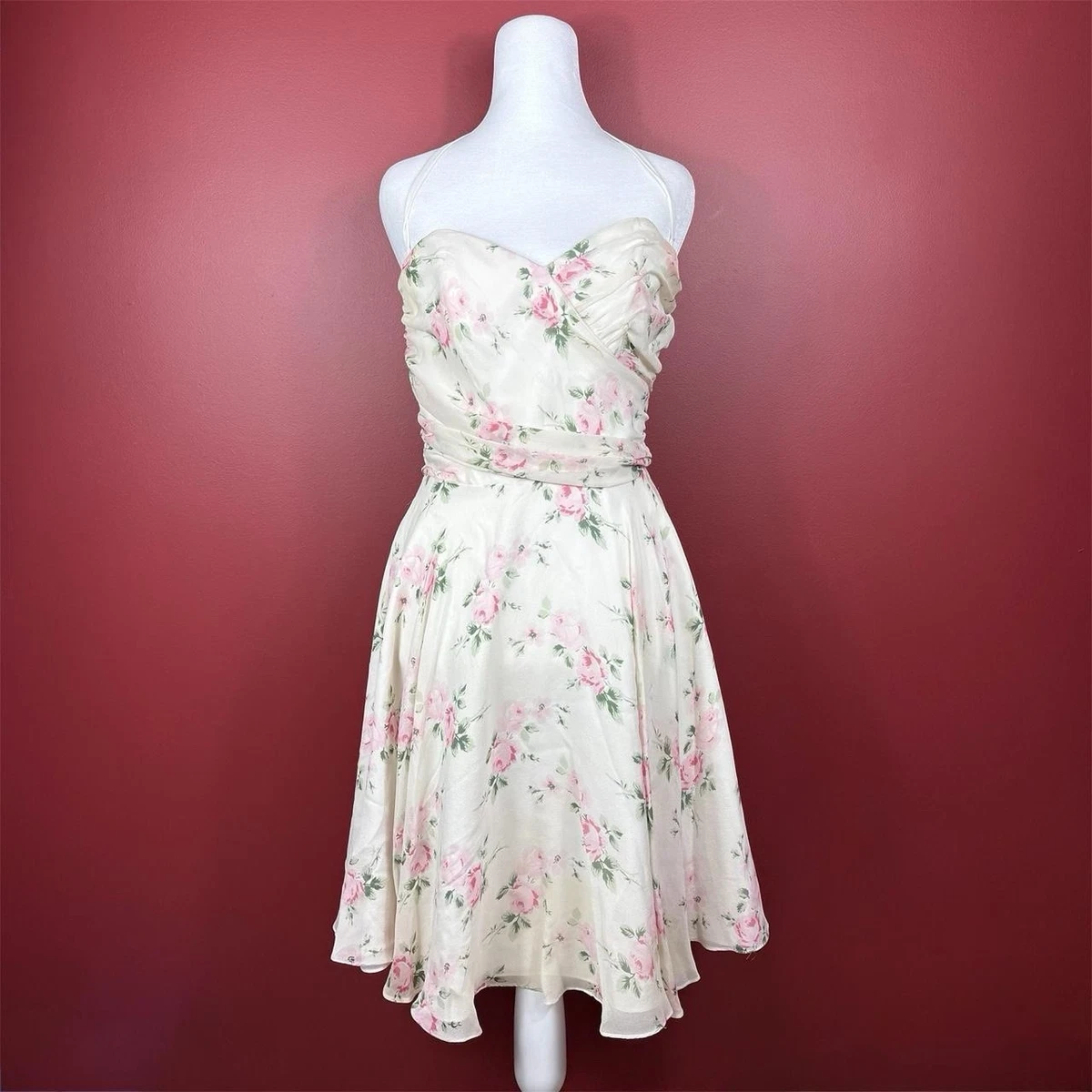 sachin and babi light blue dress 1971 1970s RARE ALLEY CAT Betsey Johnson cherry print dress xs small