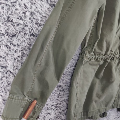 Madewell Damen Utility Safari Militär Jacke grün kleine Baumwolltaschen - Bild 11 von 13