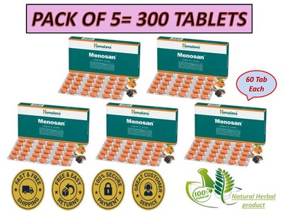 Himalaya Menosan Tablets (60 Tabs x 5) Herbal Women Daily Wellness Support F/S.