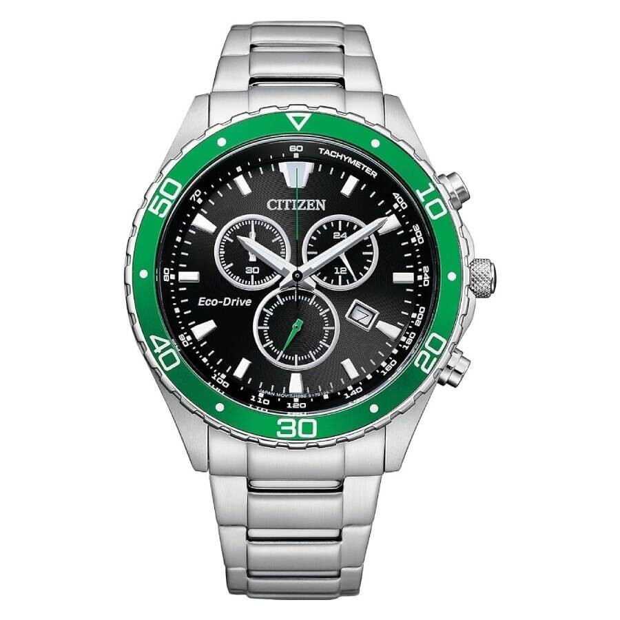 Citizen Men's Eco-Drive Chronograph Stainless Steel Watch AT2386