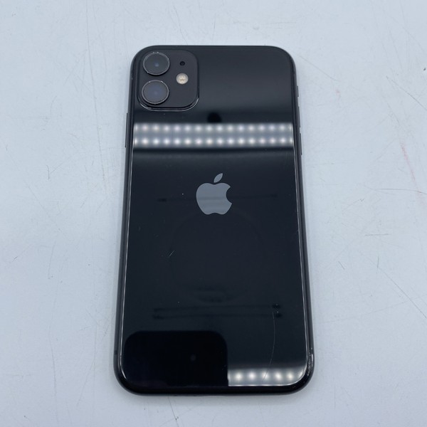 Apple iPhone 11 128 GB negro solo para piezas desbloqueado vidrio trasero agrietado A2111 usado en excelente estado