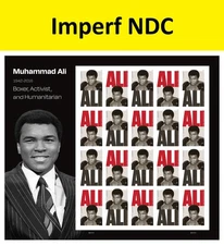 US 6050a-6051a 6051c Mohammad Ali imperf NDC sheet 20 MNH 2026 after Jan 31