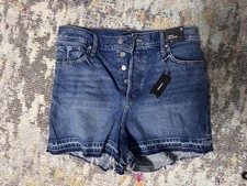 Express Womens Super High Rise Denim Shorts S...