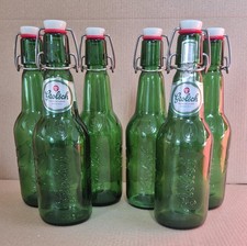 6 Green Grolsch Flip SwingTop Bottles Perfect for Home Brew & Beer Making 450 ML