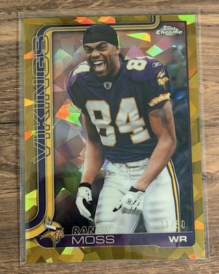 Randy Moss 2025 Topps Chrome Sapphire - Image Variation #405 Gold 21/50  