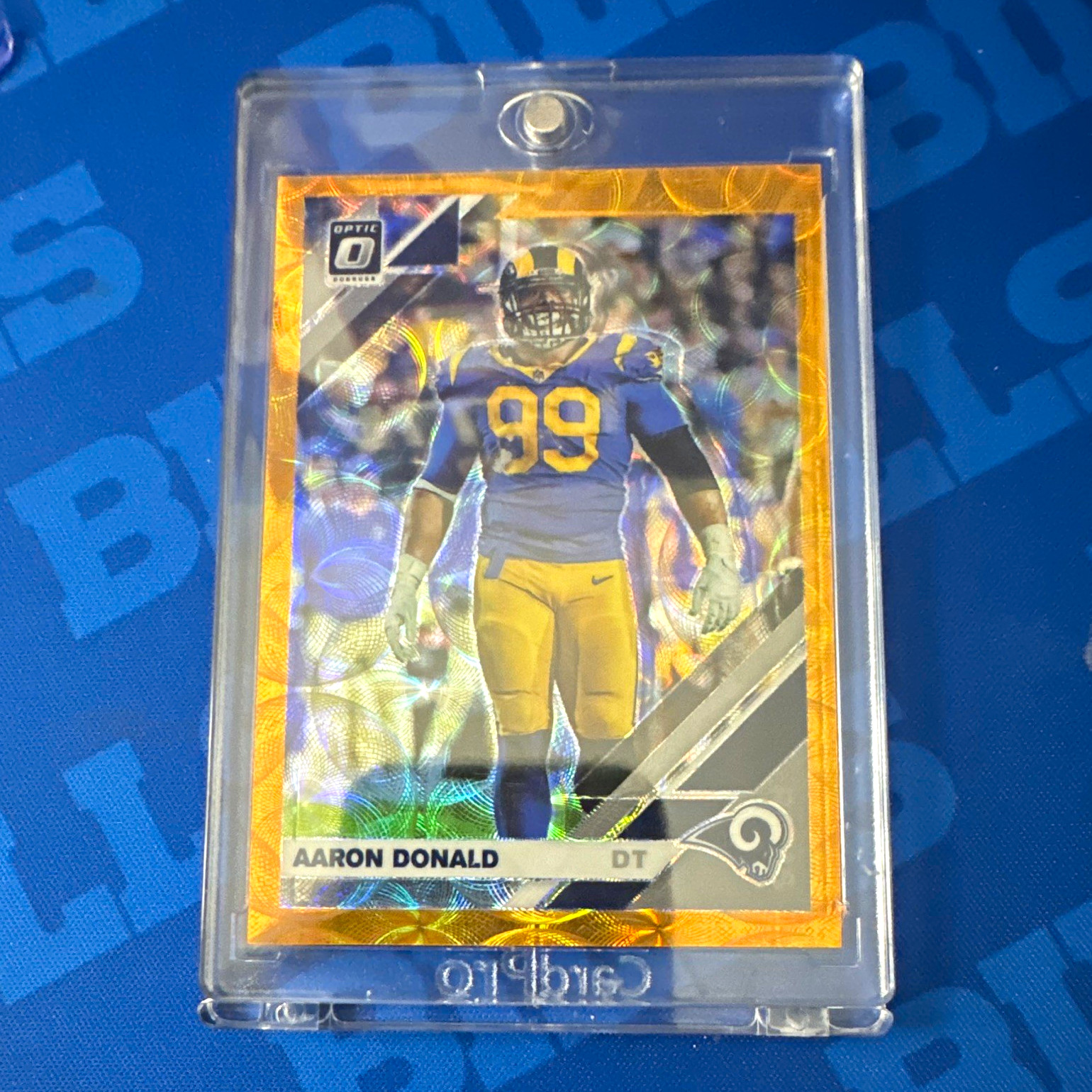 Panini 2019 Donruss Optic Aaron Donald Orange Scope Prizm Rams #55 55/79