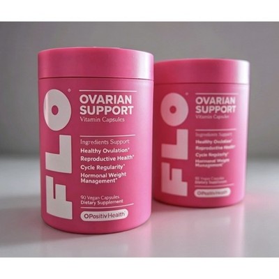 2 Pack FLO Ovarian Support, 40:1 Inositol, 90 Vegan Caps,Hormone & Cycle Balance