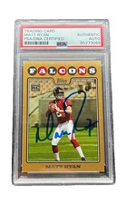 2008 Topps Gold Matt Ryan Signed Rookie Card #1549/2008 Atlanta Falcons PSA COA. rookie card picture