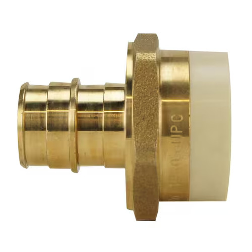 3/4 in. Brass PEX-A Barb x 3/4 in. Schedule 40 PVC Straight Adapter - EPXPVC34