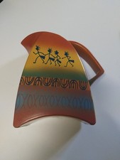 Sammlerobjekt seltene kmk Kupfermühle Wanaka Gießkanne Vase bunt  23x20x8 cm