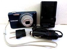 Samsung ST65 14.2MP Digital Camera-Blue Tested- 2 Batteries  Charger...