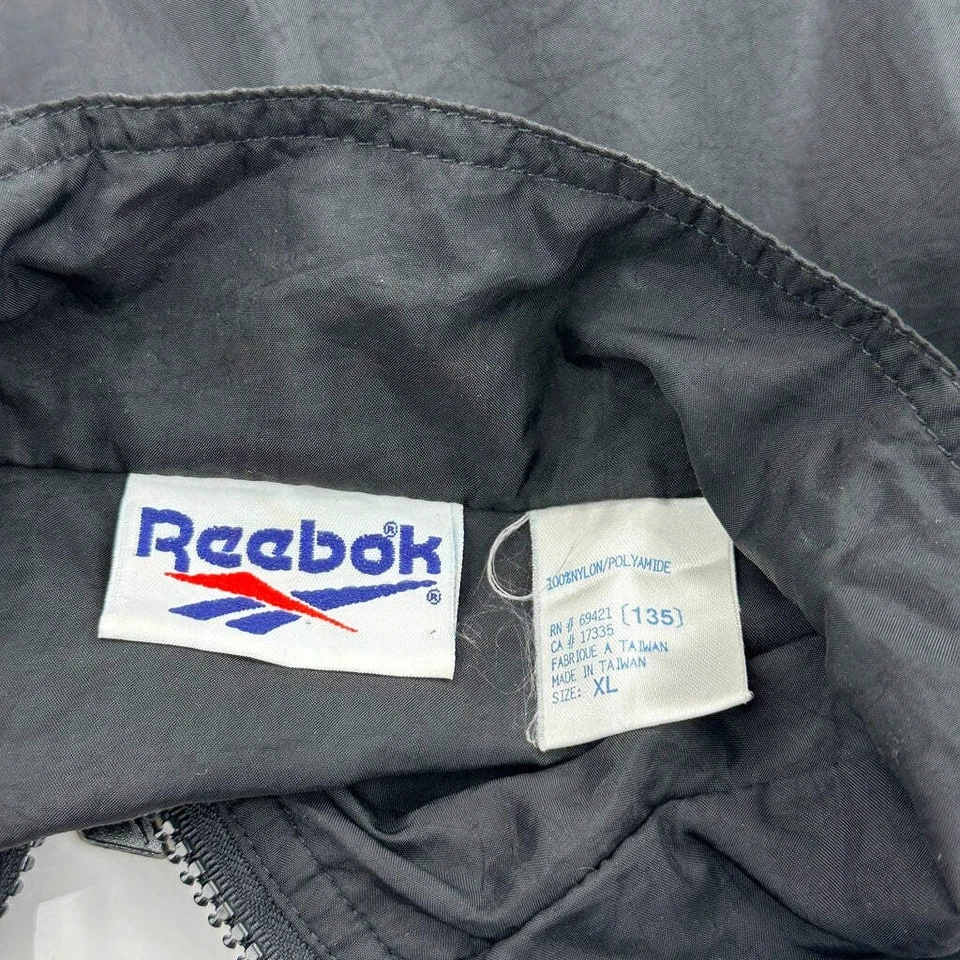 Reebok Graphic Windbreaker - XL Black Nylon - Image 3 of 4