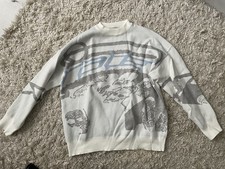Herren Strickpullover Rundhals Langarm Weiß/...