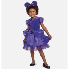 Disguise Disney Minnie Mouse Deluxe Purple Dress Halloween Costume Size 2T