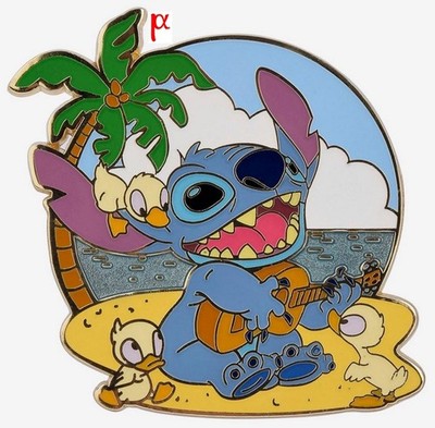 Disney Lilo & Stitch Stitch and Ducklings Guitar Ukulele Beach Pin Exclusive