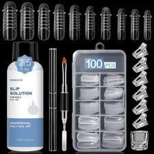 Nail Slip Solution Kit: 2.5 OZ Anti‑Stick Gel Liquid for Polygel Nails with Dual