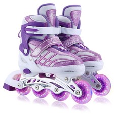 Inline Skates for Girls Boys Beginners Adjustable, All 8 Wheels Illuminating....