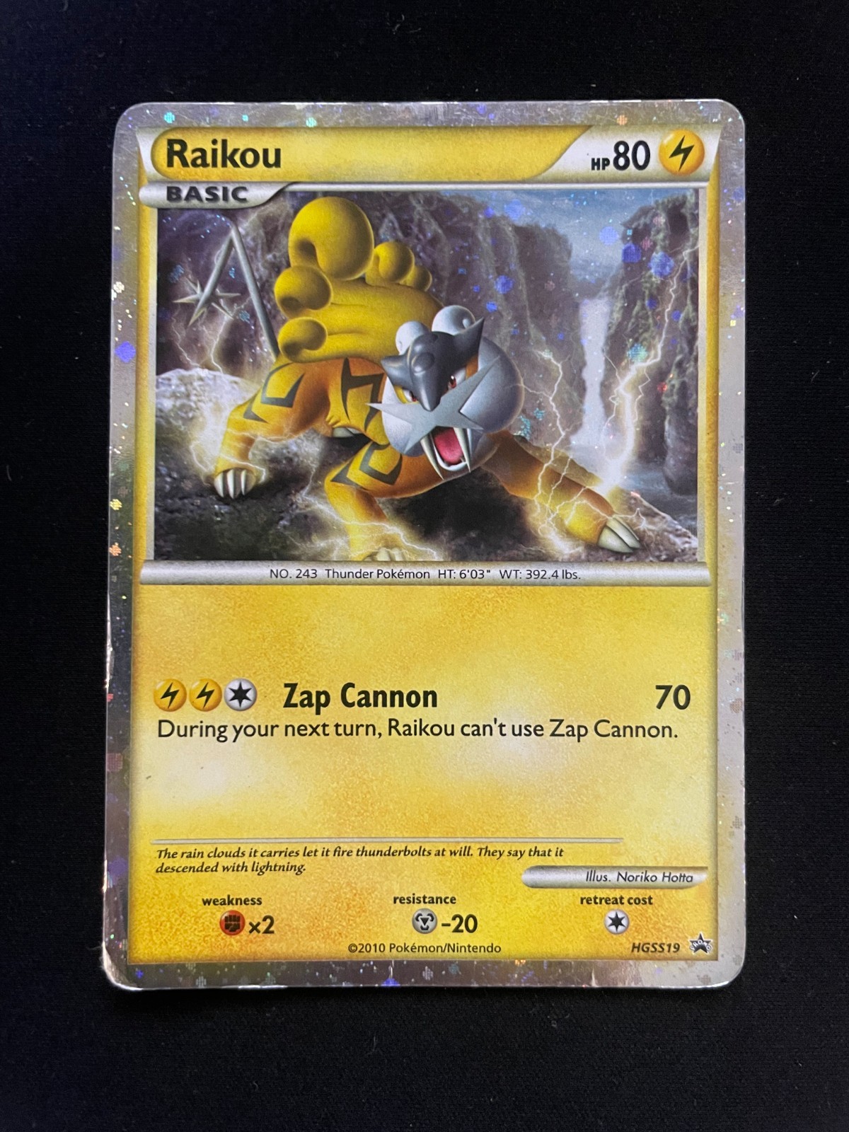 Raikou HGSS19 Black Star Promo Holo Pokemon Card LP