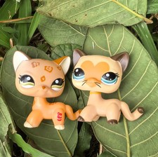 LPS Shorthair Cat Little Pet Shop Kid Birthday Gift Collectible Toy Blue Eyes