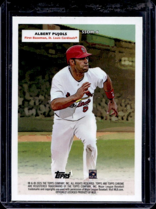 2025 Topps Chrome Platinum Albert Pujols Stan Musial 1955 Double Headers #55DH-6