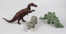 Marx Revised Dinosaurs Plastic Vtg 1960s Prehistoric Playset Figures Lot of 3